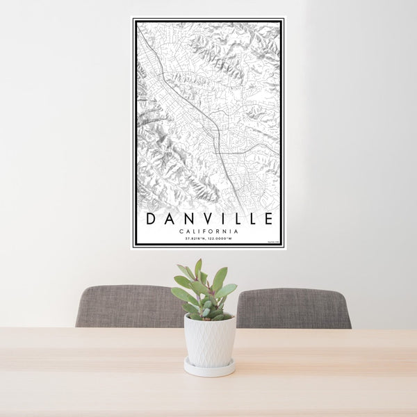 Danville - California Classic Map Print