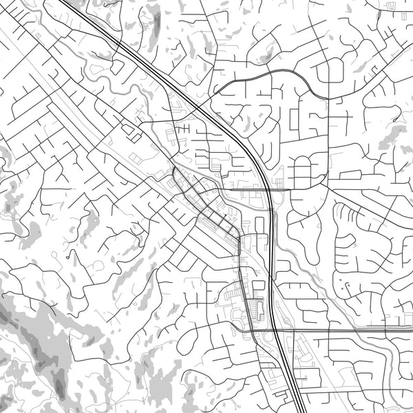 Danville - California Classic Map Print
