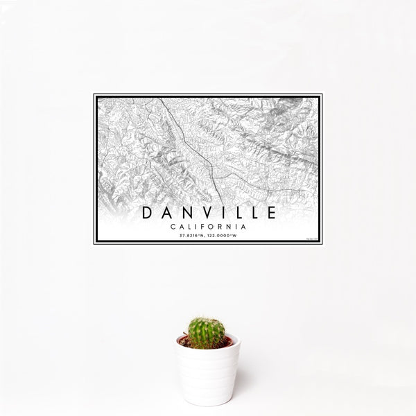 Danville - California Classic Map Print