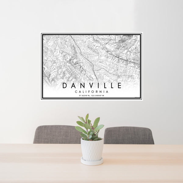 Danville - California Classic Map Print