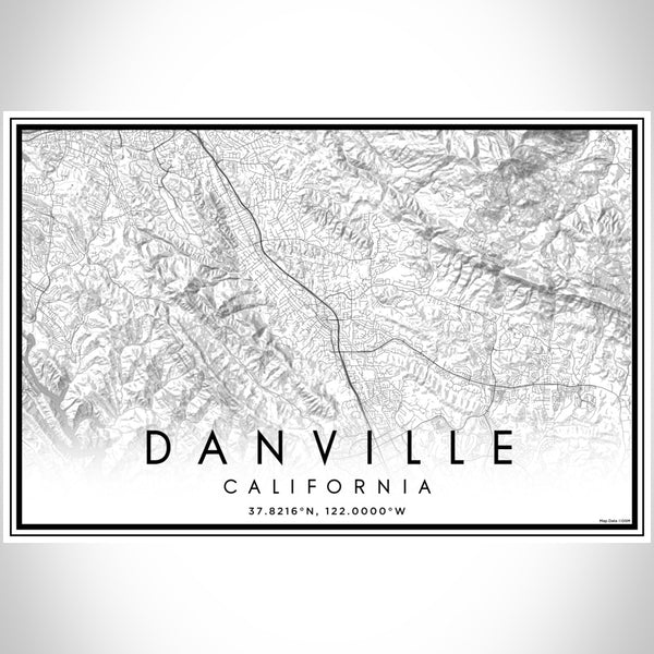 Danville - California Classic Map Print