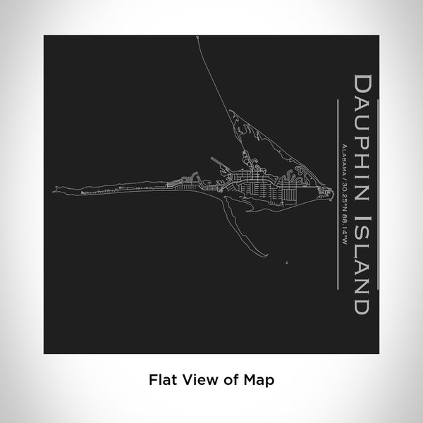 Dauphin Island - Alabama Map Tumbler in Matte Black