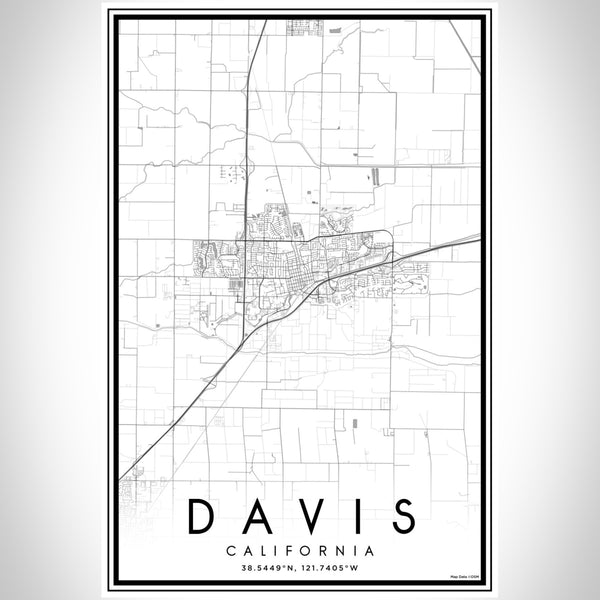 Davis - California Classic Map Print