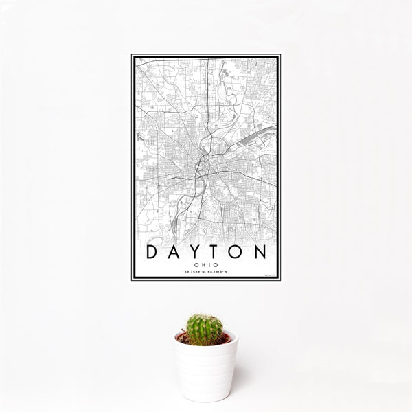 Dayton - Ohio Classic Map Print