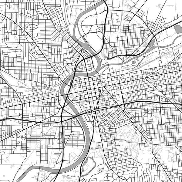 Dayton - Ohio Classic Map Print
