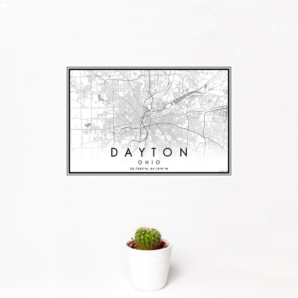Dayton - Ohio Classic Map Print