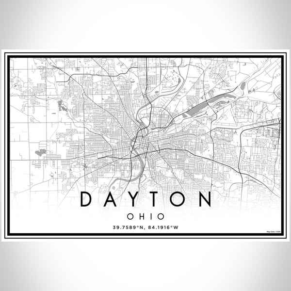 Dayton - Ohio Classic Map Print