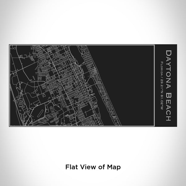 Daytona Beach - Florida Map Insulated Bottle in Matte Black