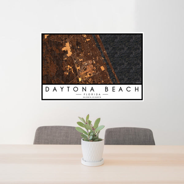 Daytona Beach - Florida Map Print in Ember