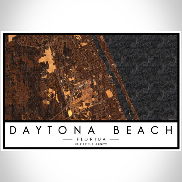 Daytona Beach - Florida Map Print in Ember