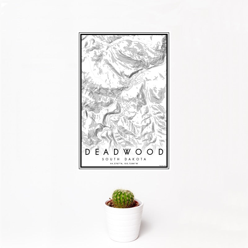 Deadwood - South Dakota Classic Map Print