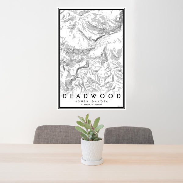 Deadwood - South Dakota Classic Map Print