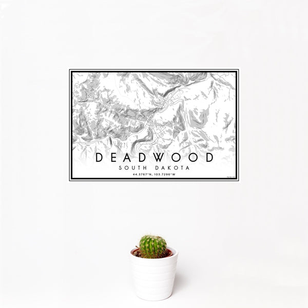 Deadwood - South Dakota Classic Map Print