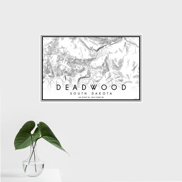 Deadwood - South Dakota Classic Map Print
