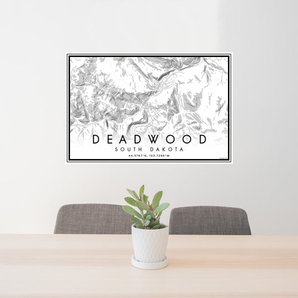 Deadwood - South Dakota Classic Map Print