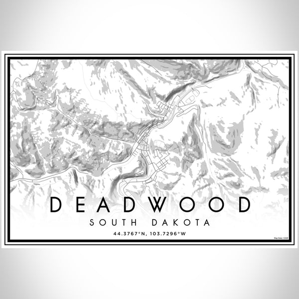 Deadwood - South Dakota Classic Map Print