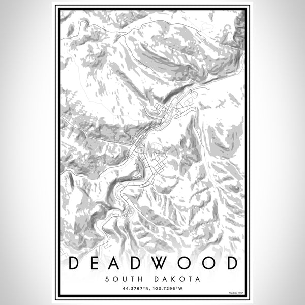 Deadwood - South Dakota Classic Map Print