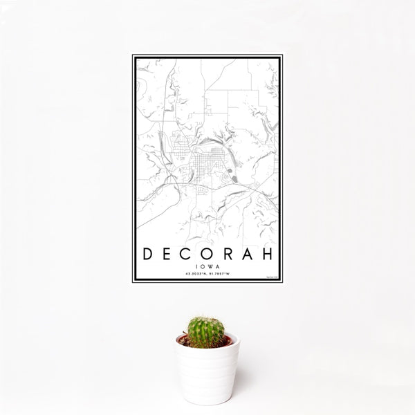 Decorah - Iowa Classic Map Print