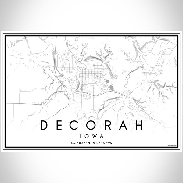 Decorah - Iowa Classic Map Print