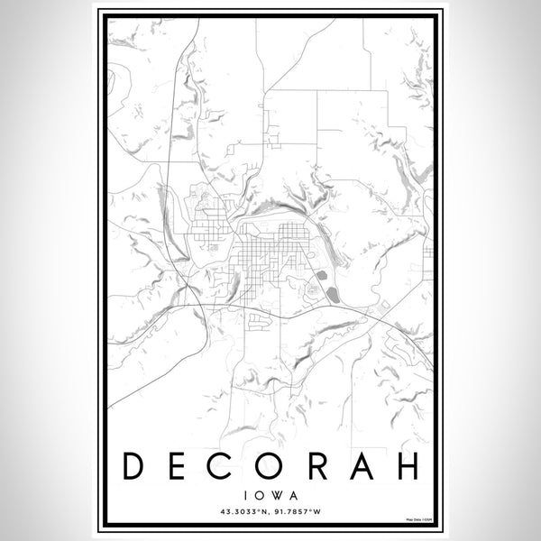 Decorah - Iowa Classic Map Print