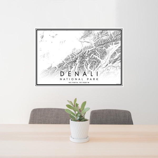 Denali - National Park Classic Map Print