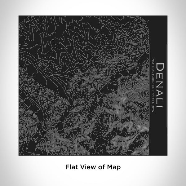 Rendered View of Denali National Park Map Engraving on 17oz Stainless Steel Insulated Tumbler in Black