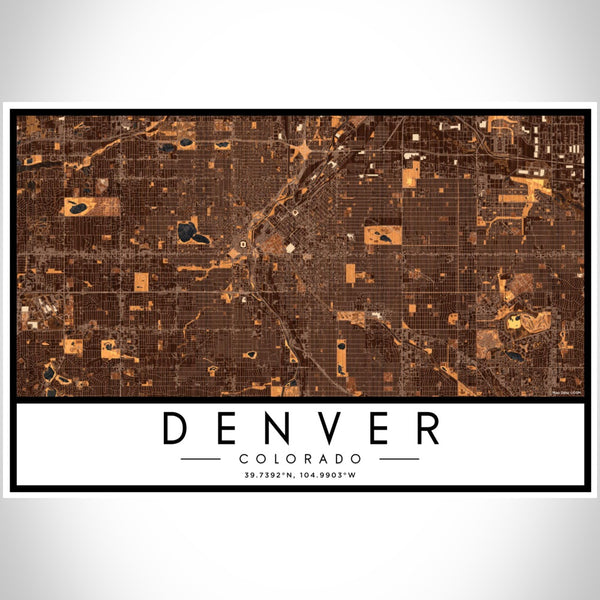 Denver - Colorado Map Print in Ember