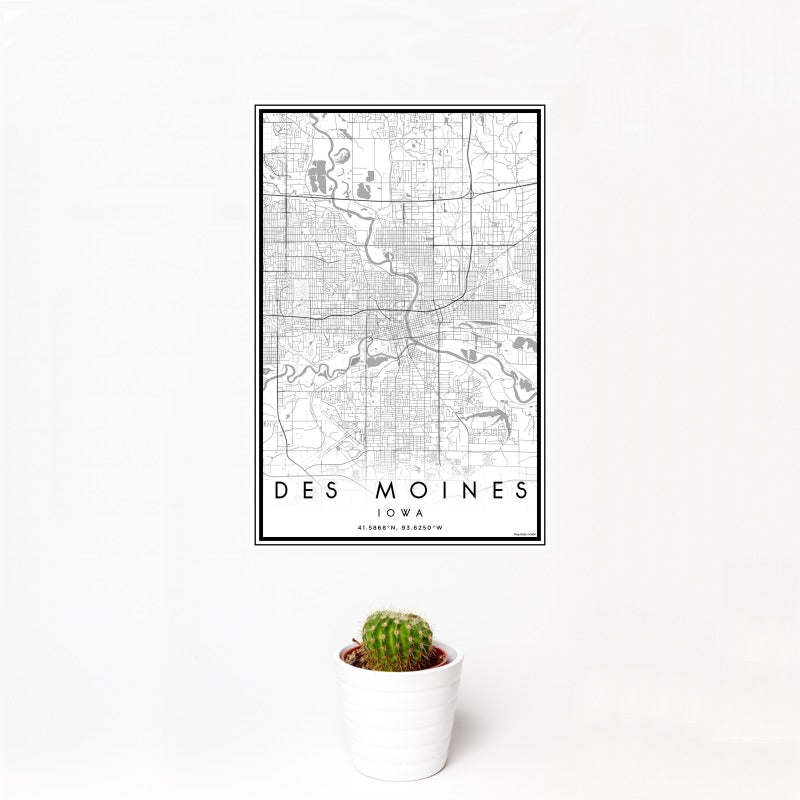 Des Moines - Iowa Classic Map Print