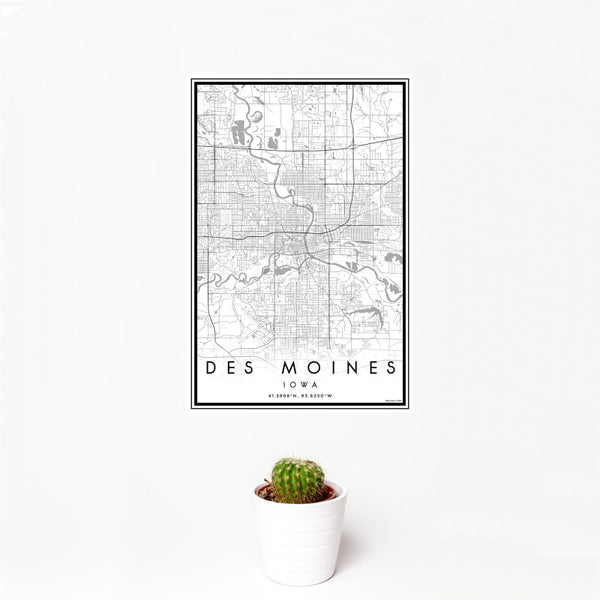 Des Moines - Iowa Classic Map Print