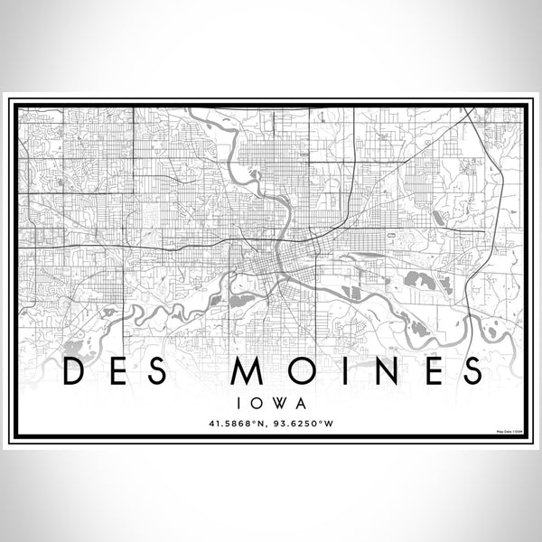 Des Moines - Iowa Classic Map Print