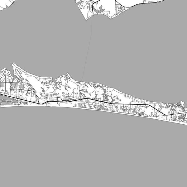 Destin - Florida Classic Map Print