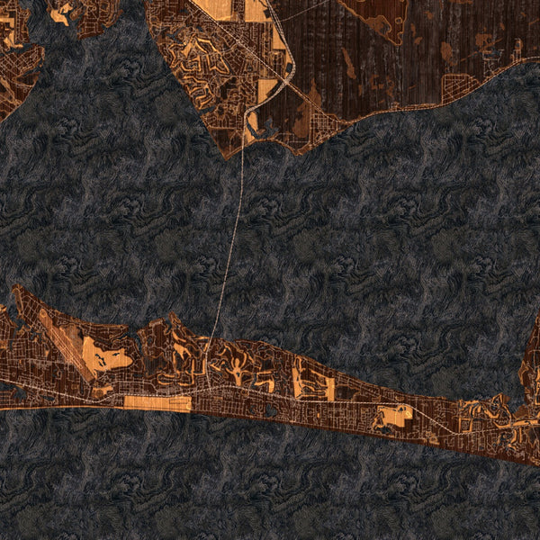 Destin - Florida Map Print in Ember