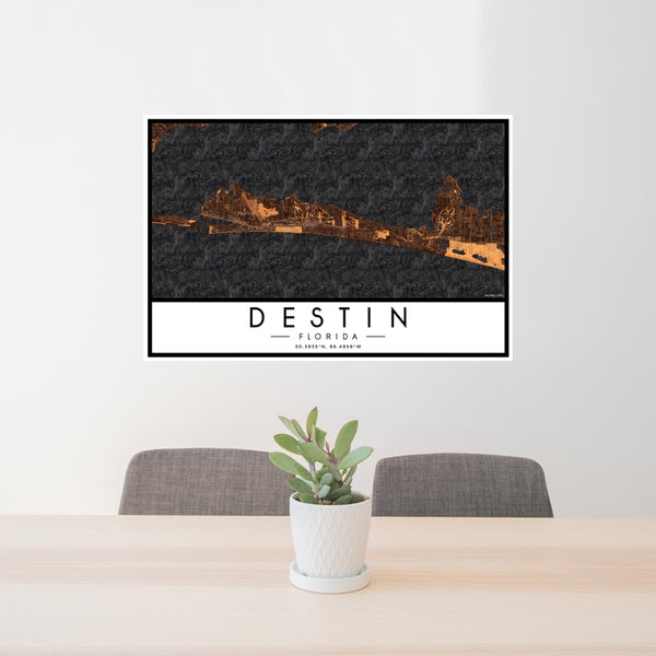 Destin - Florida Map Print in Ember