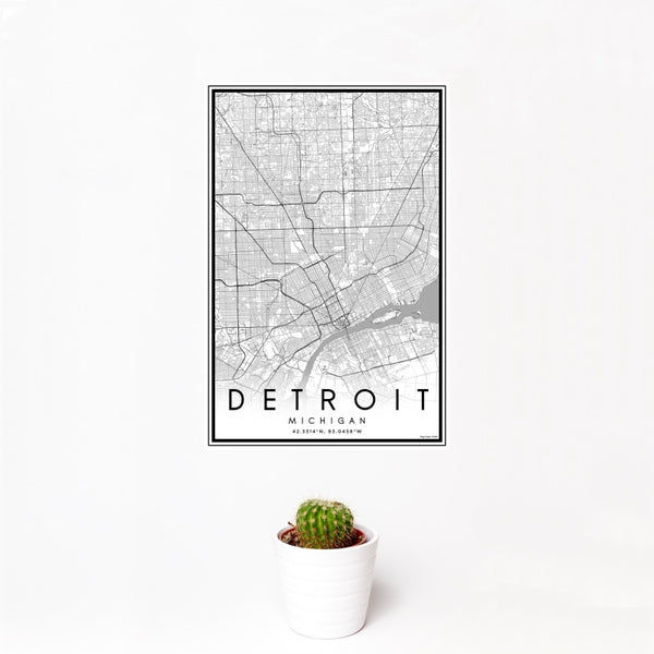 Detroit - Michigan Classic Map Print