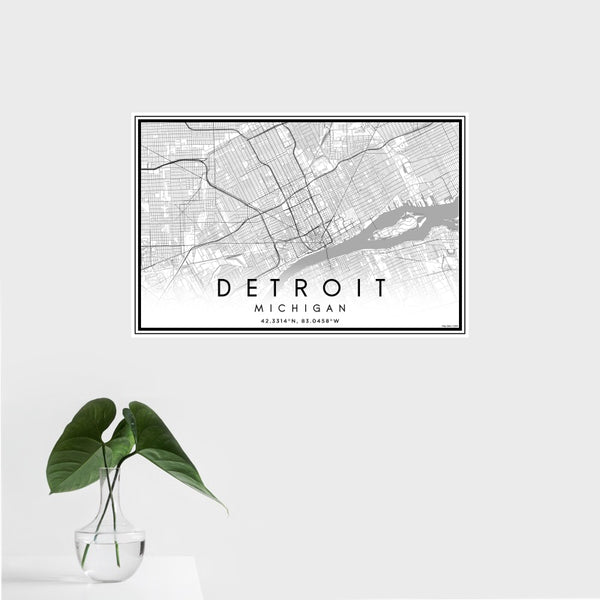 Detroit - Michigan Classic Map Print