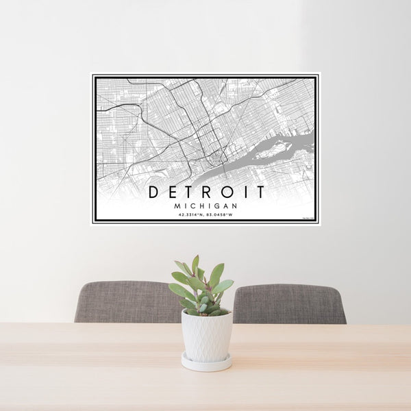 Detroit - Michigan Classic Map Print