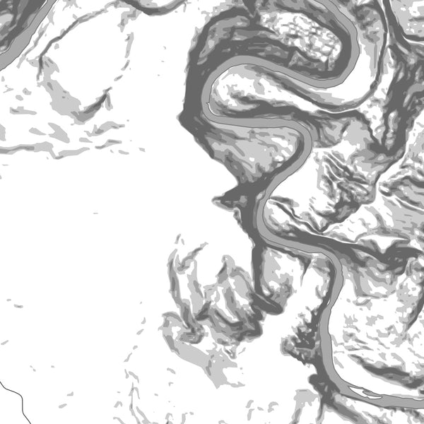 Dinosaur National Monument Map Print in Classic Style Zoomed In Close Up Showing Details