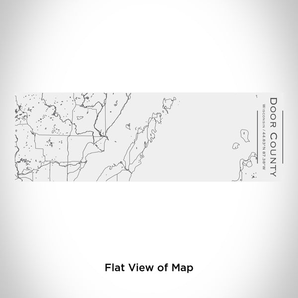 Rendered View of Door County Wisconsin Map Engraving on 10oz Stainless Steel Insulated Cup with Sliding Lid in White