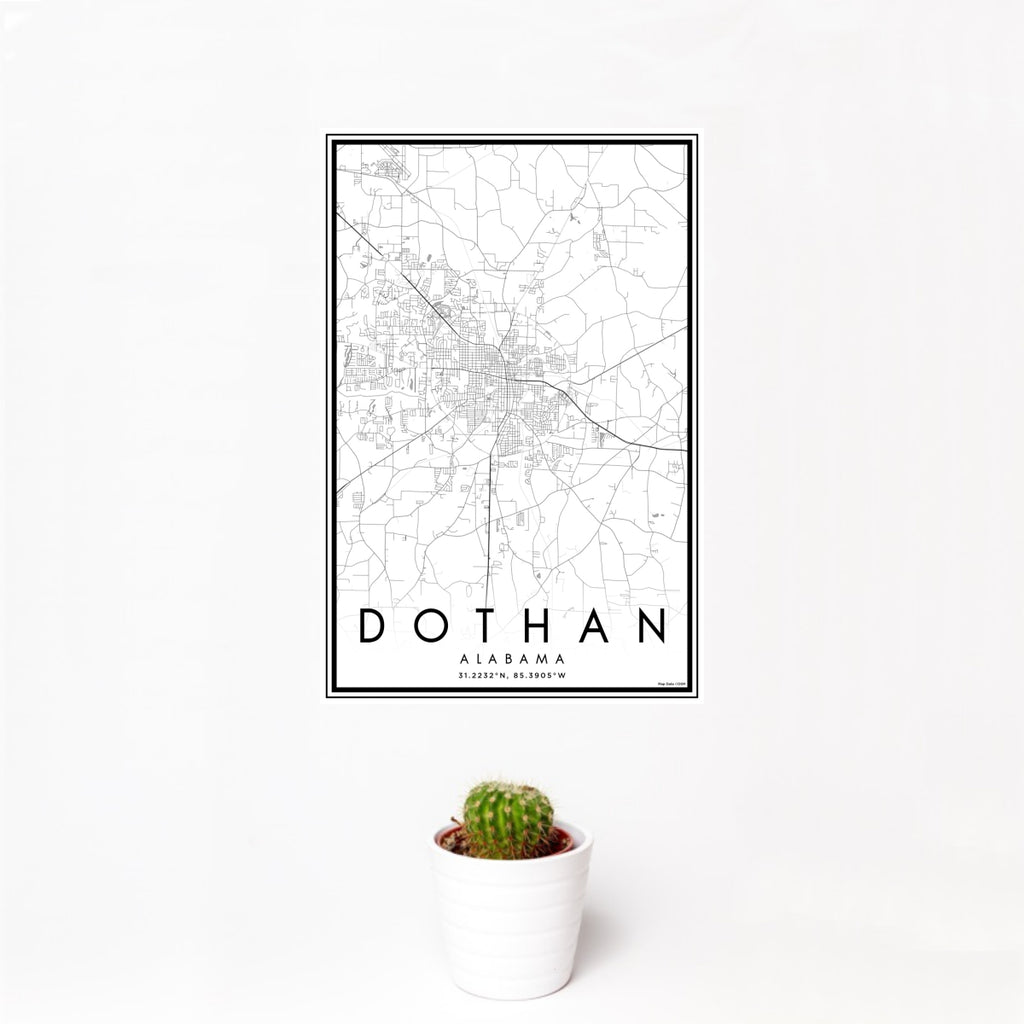 Dothan - Alabama Classic Map Print