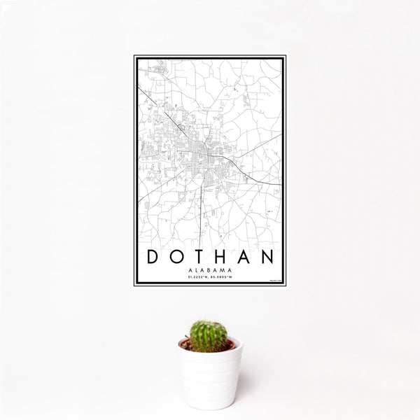 Dothan - Alabama Classic Map Print