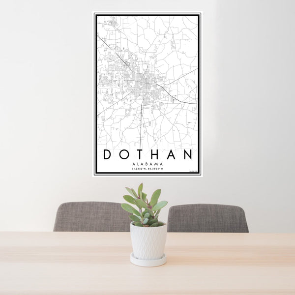 Dothan - Alabama Classic Map Print