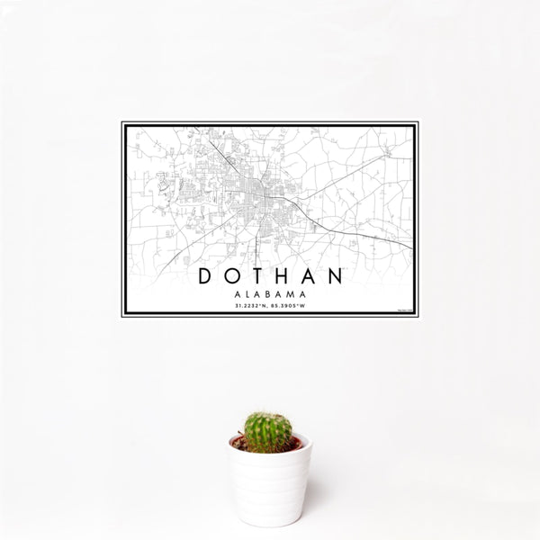 Dothan - Alabama Classic Map Print