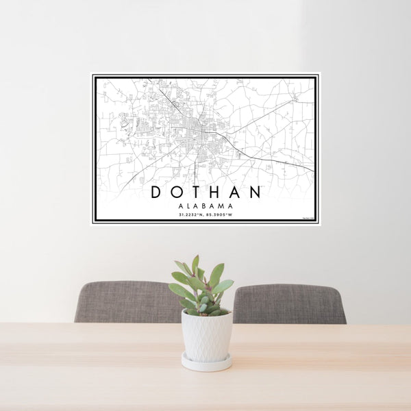 Dothan - Alabama Classic Map Print