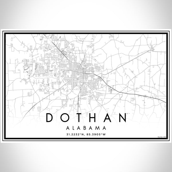 Dothan - Alabama Classic Map Print