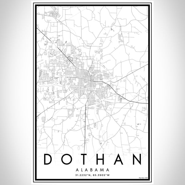 Dothan - Alabama Classic Map Print