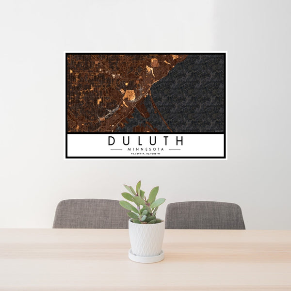 Duluth - Minnesota Map Print in Ember