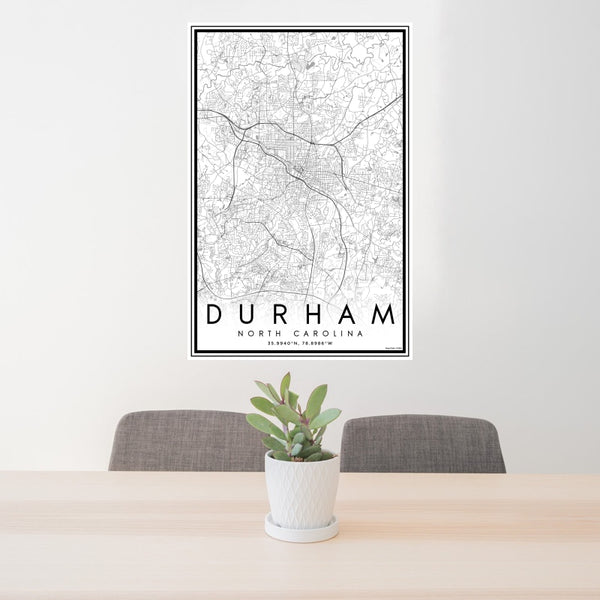 Durham - North Carolina Classic Map Print