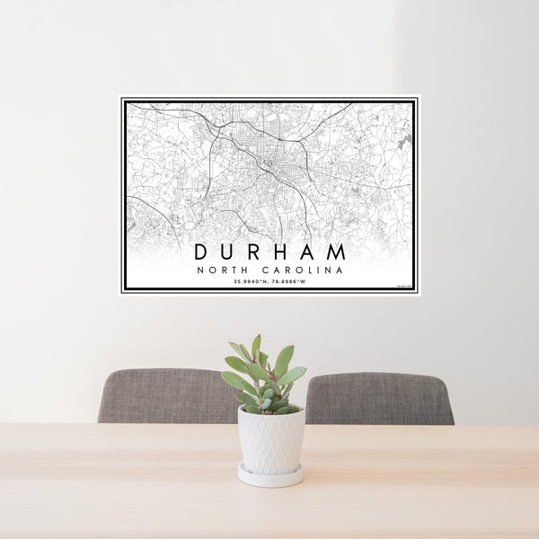 Durham - North Carolina Classic Map Print