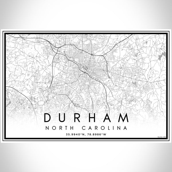 Durham - North Carolina Classic Map Print