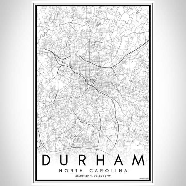 Durham - North Carolina Classic Map Print